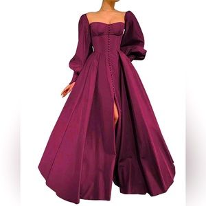 NEW!! Xjizu Princess Ball Gown dress, Long Puffy Sleeve